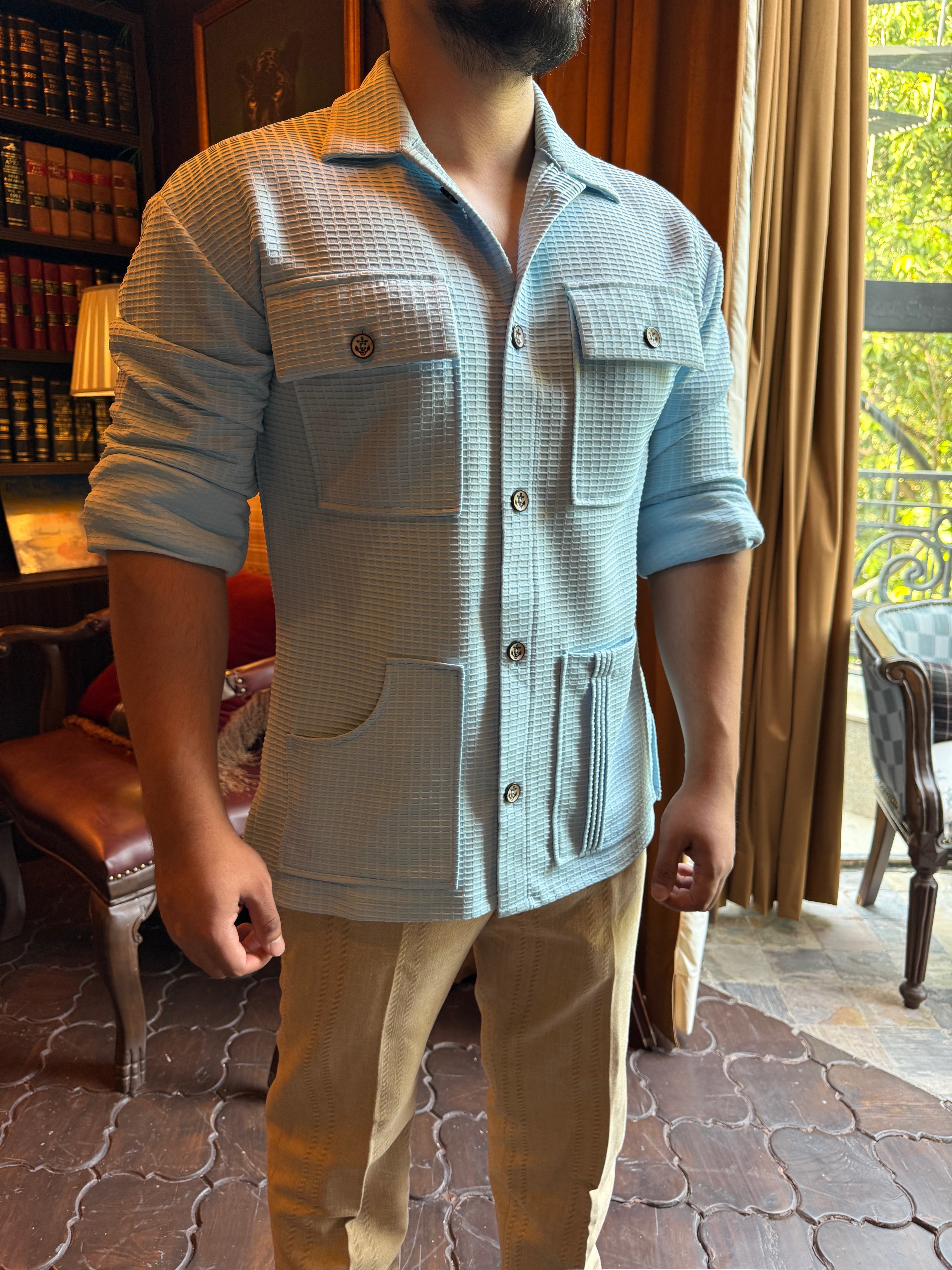 The Skyline Anchor Button Safari Shirt