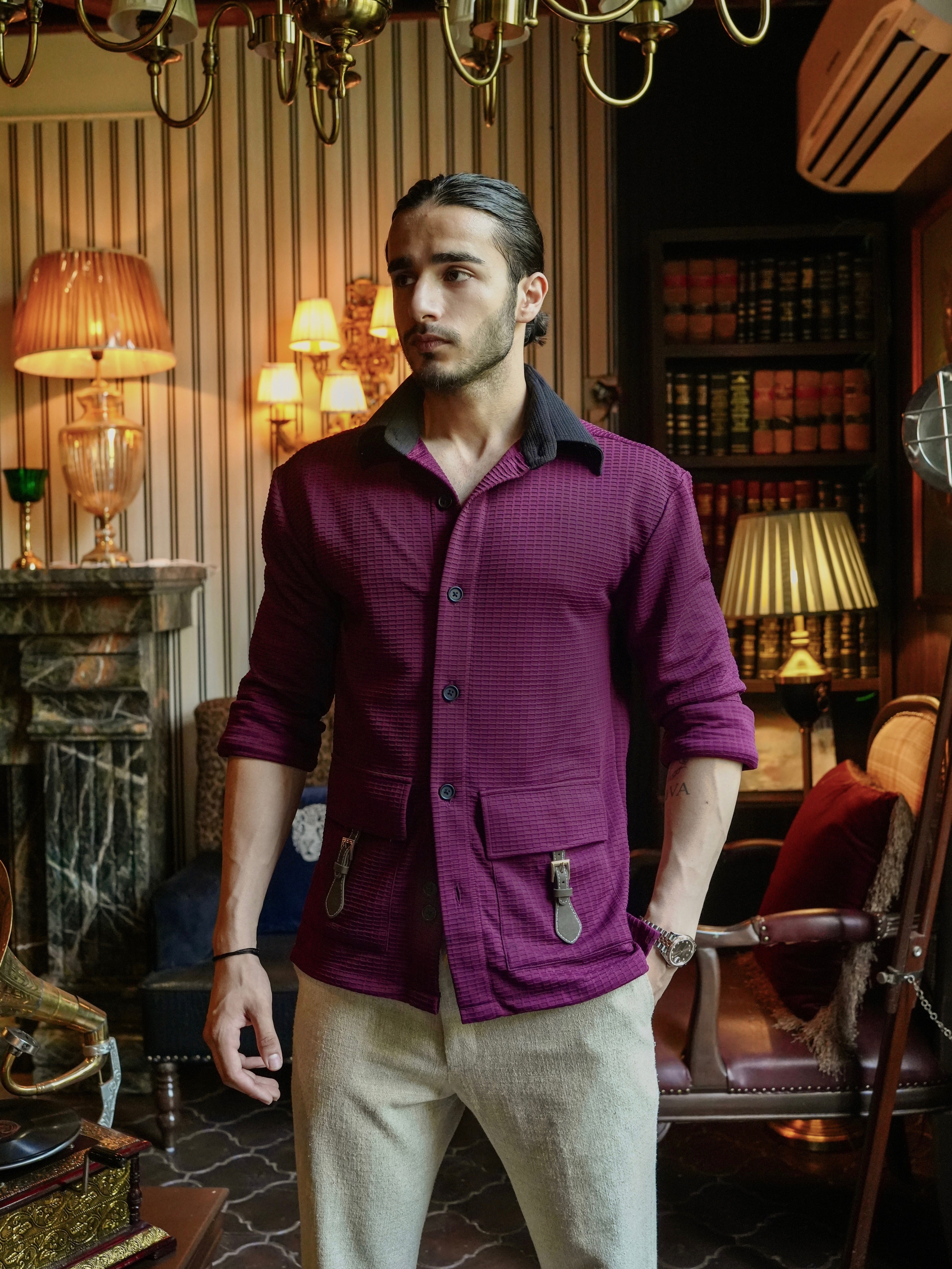 The Duke Fire Brick Double Buckle Shirt